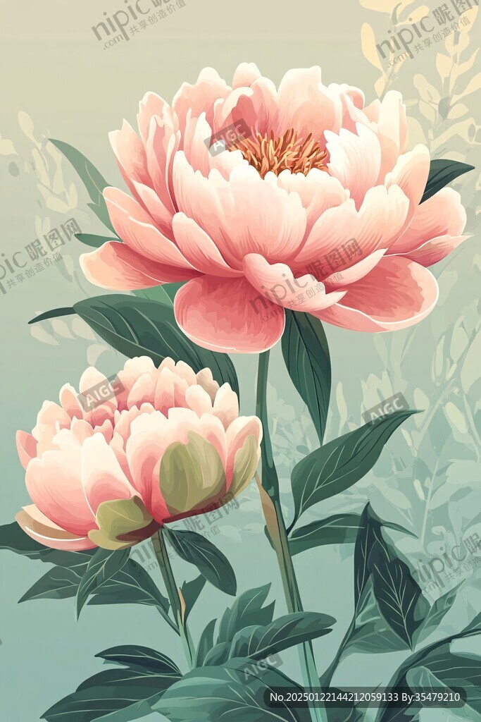 芍藥插畫(huà)
