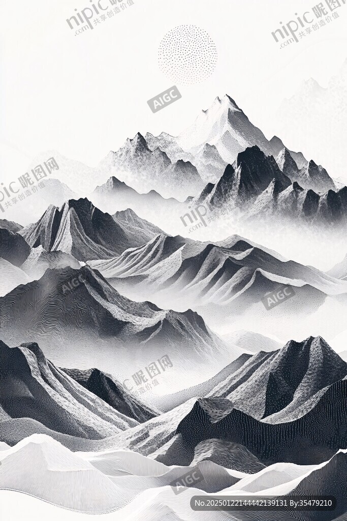 新中式線條山