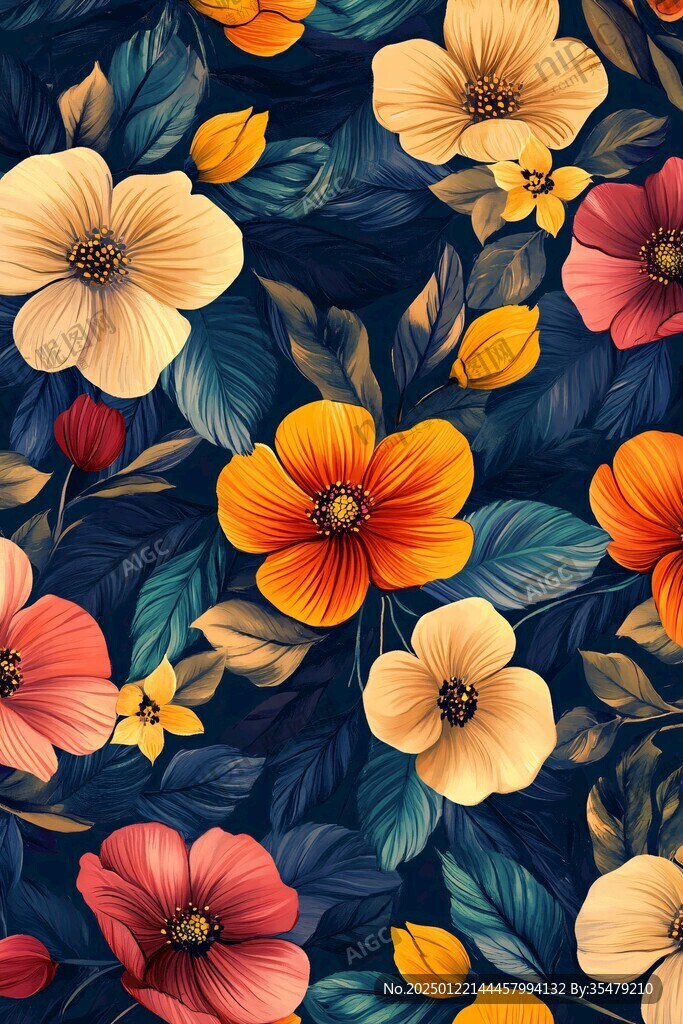 滿版鮮花背景