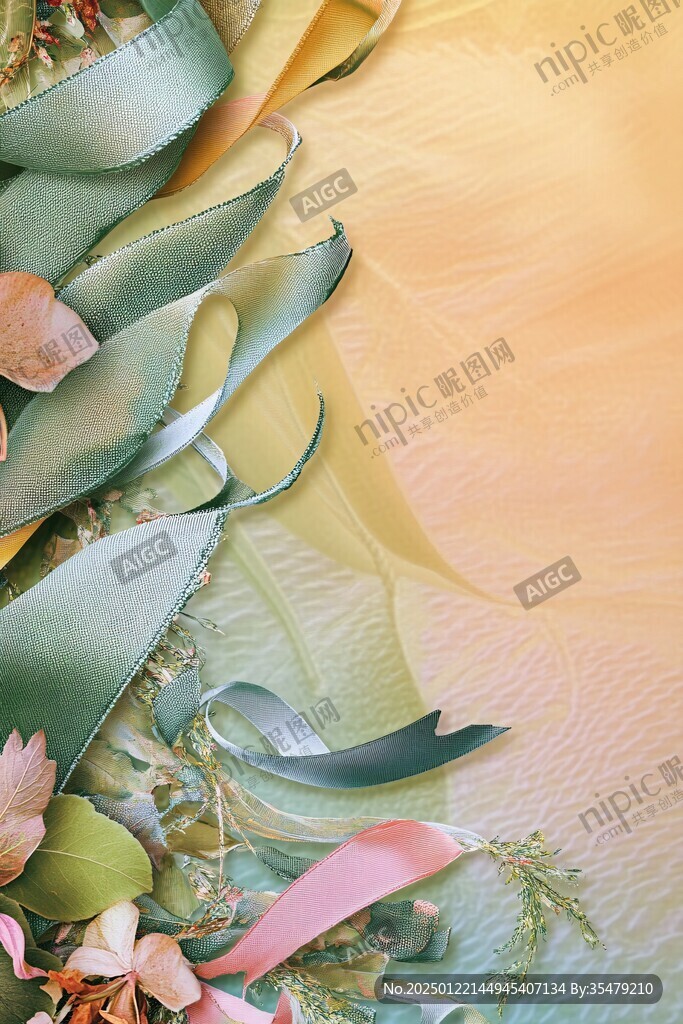 柔美飄帶背景