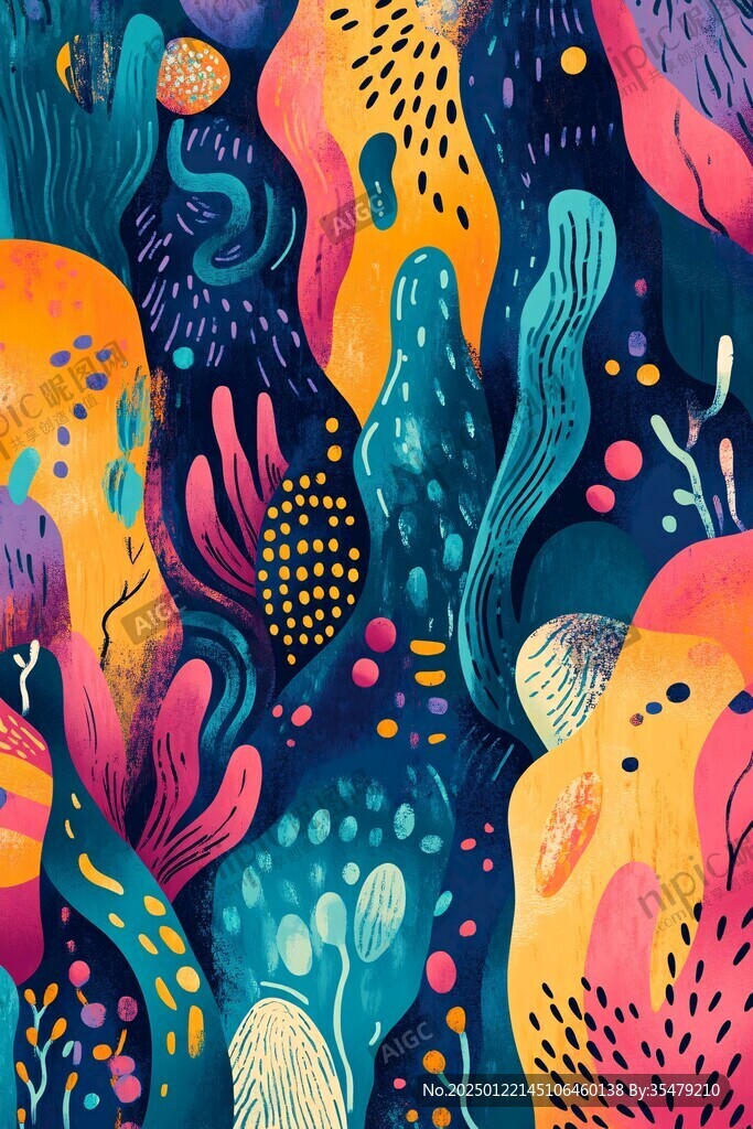 肌理感插畫