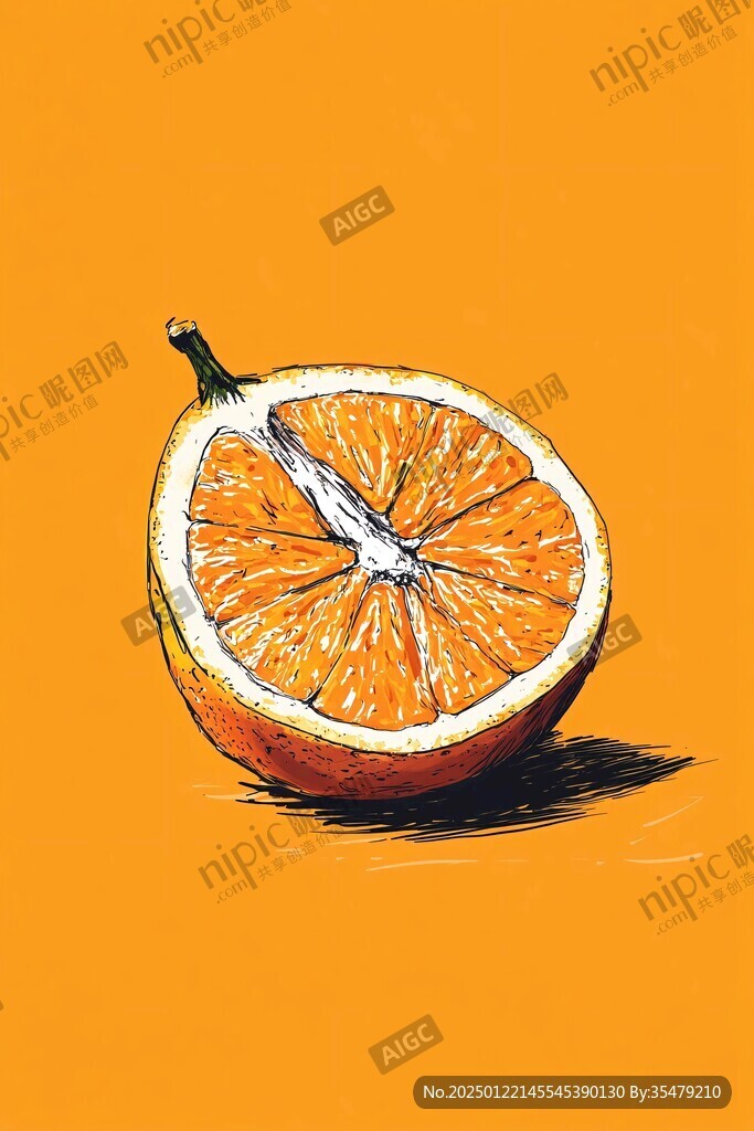 插畫冰糖橙