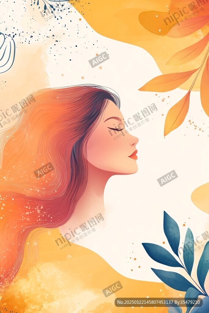 美女插畫海報