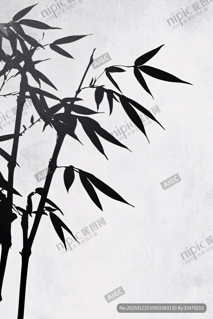 禪意墨竹
