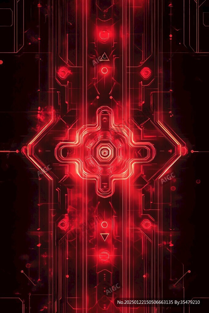紅色科技感光暈光