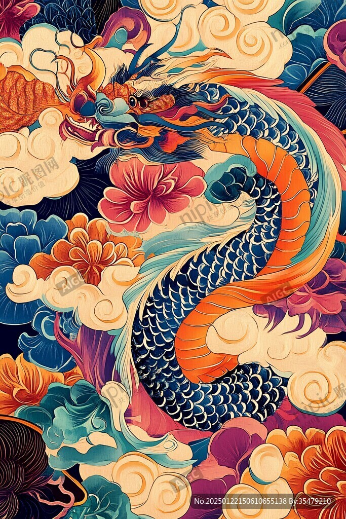 龍年包裝插畫