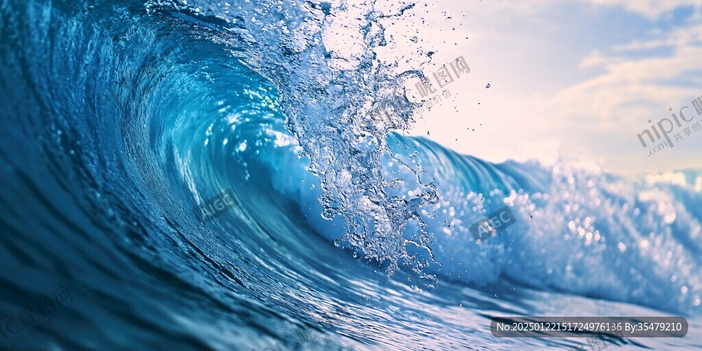浪花高清背景