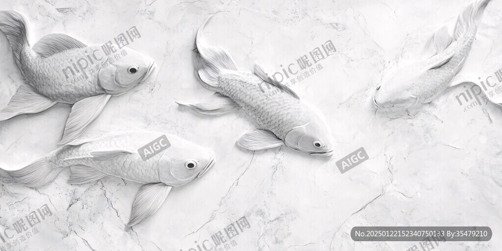 白色鯉魚背景