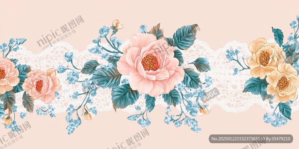 橫幅牡丹花