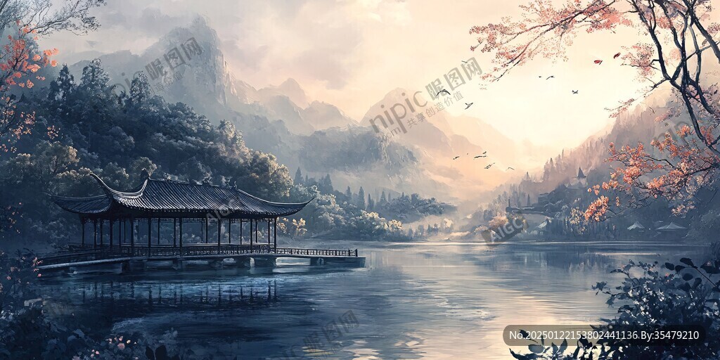 古風(fēng)山水場景
