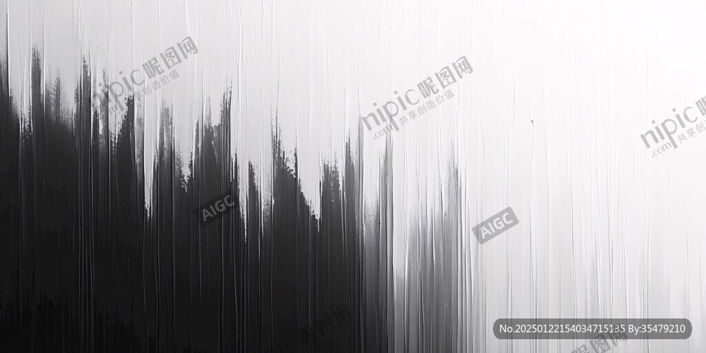 水墨松林
