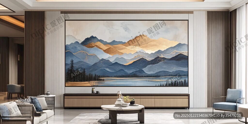 金線山脈客廳背景