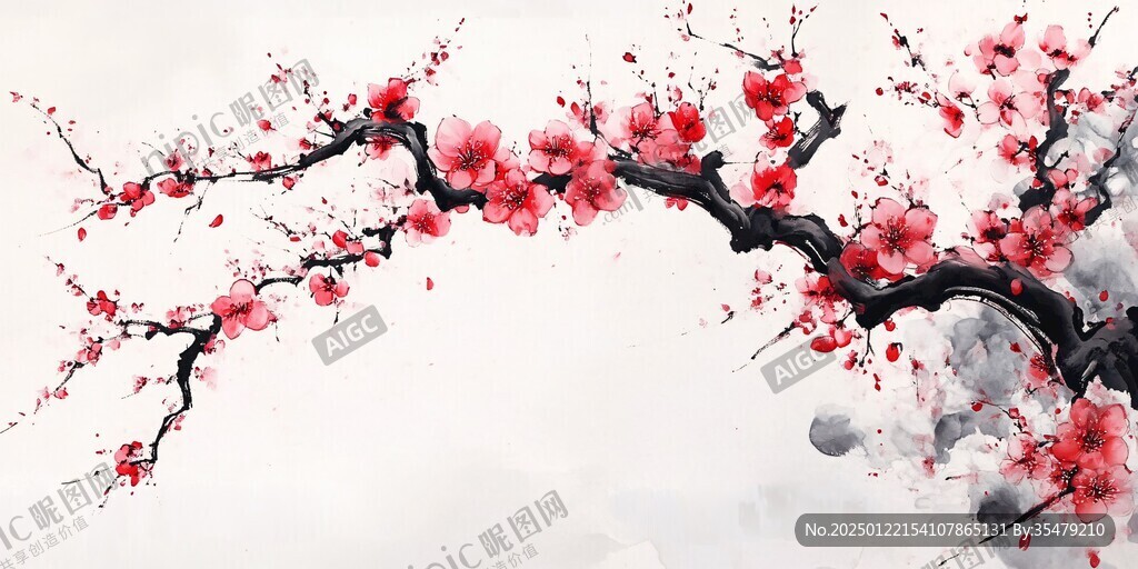 水墨梅花壁紙
