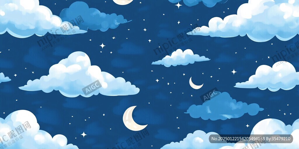 意境仲夏夜云紋素材