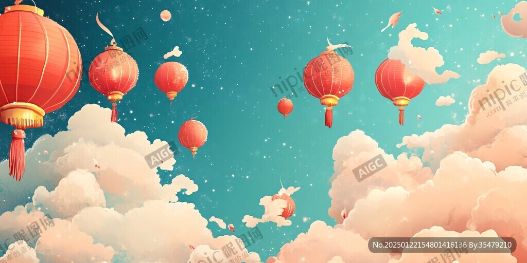 喜慶風(fēng)插畫(huà)