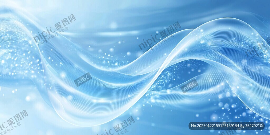 波浪唯美夢(mèng)幻背景