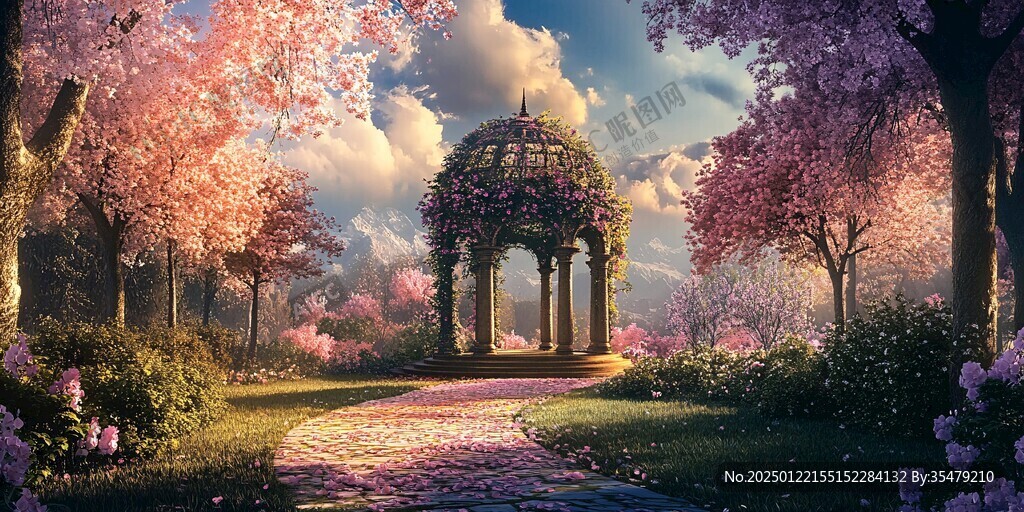 粉色歐式花園