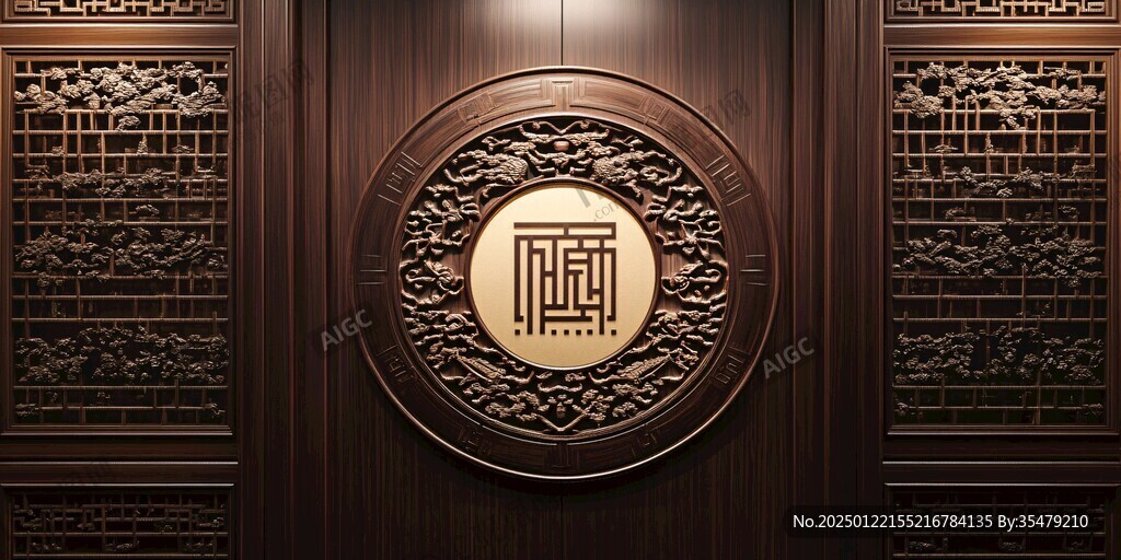 中式雕花銅門