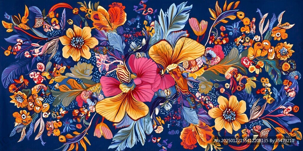 服裝數(shù)碼印花花卉素材