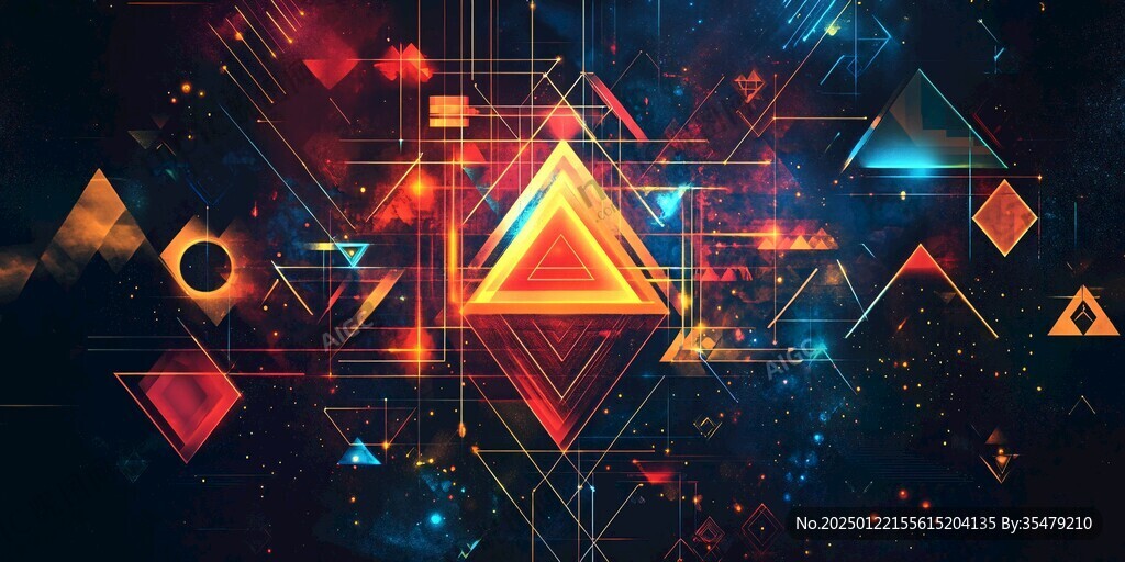 暖色幾何科技kv