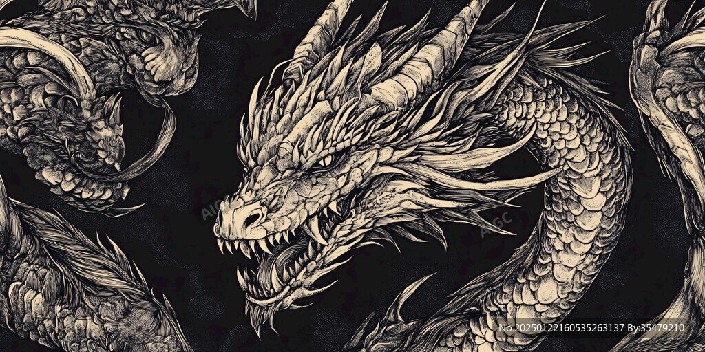 龍包裝插畫