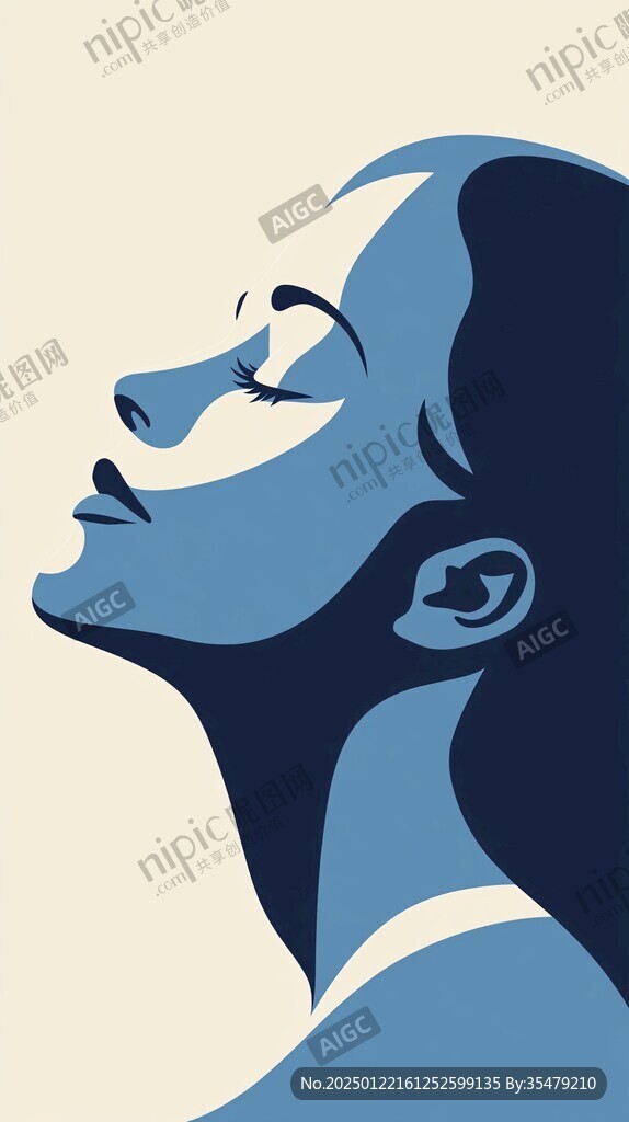 美女人物側臉