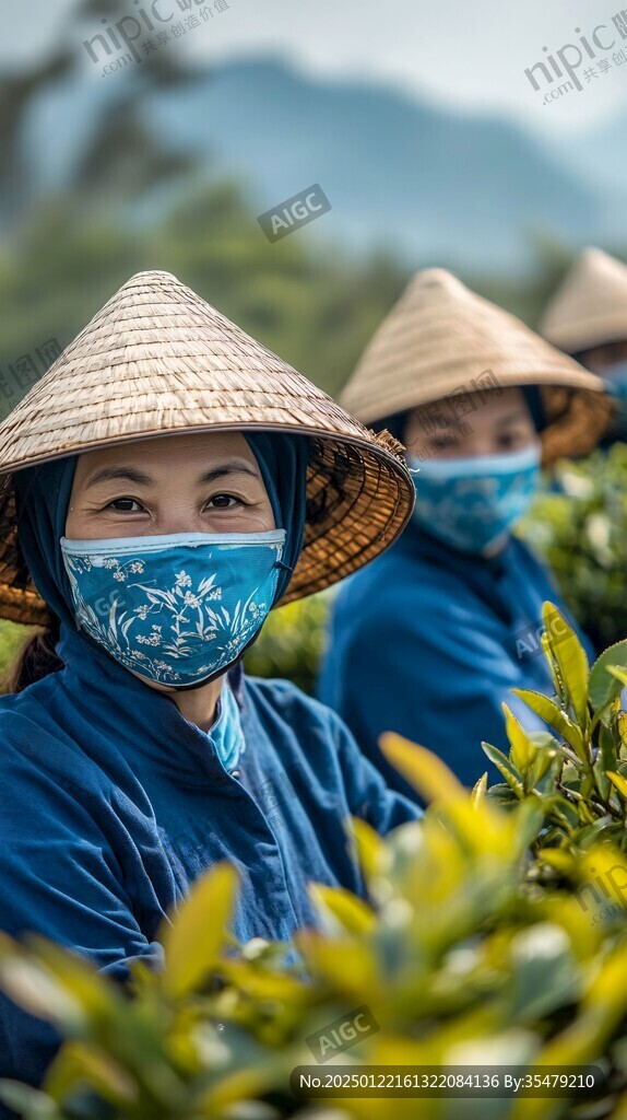 采茶女群像