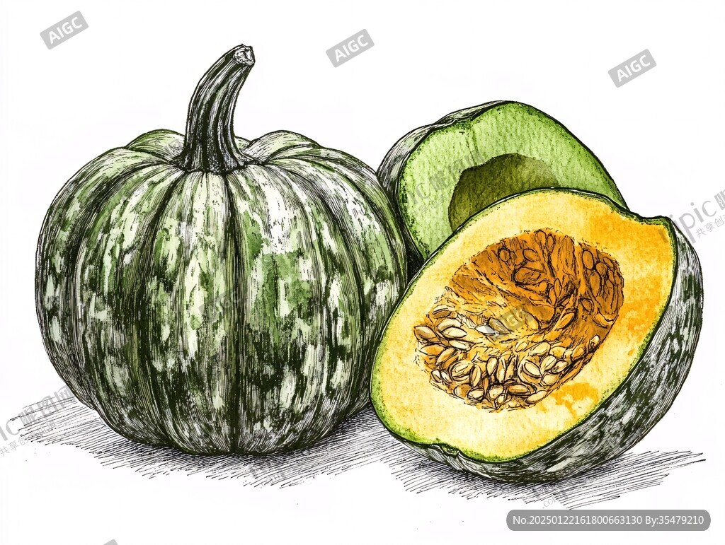 瓜蔞籽插畫