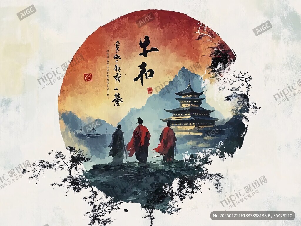 禪境水彩禪風(fēng)城市