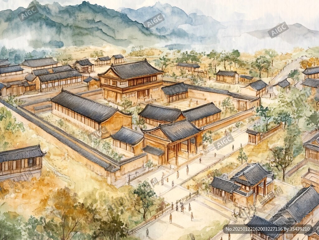 北宋古城插畫
