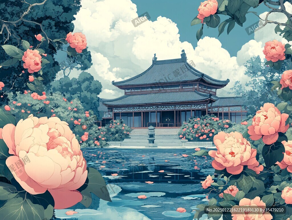 皇家園林插畫