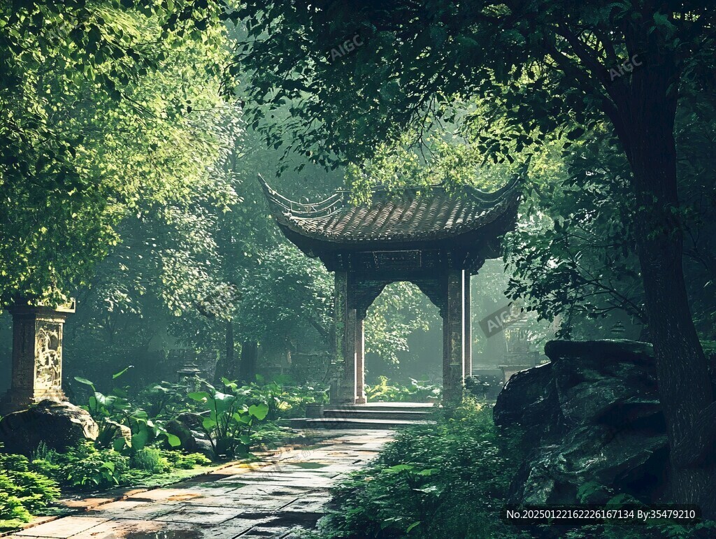 中式園林門口