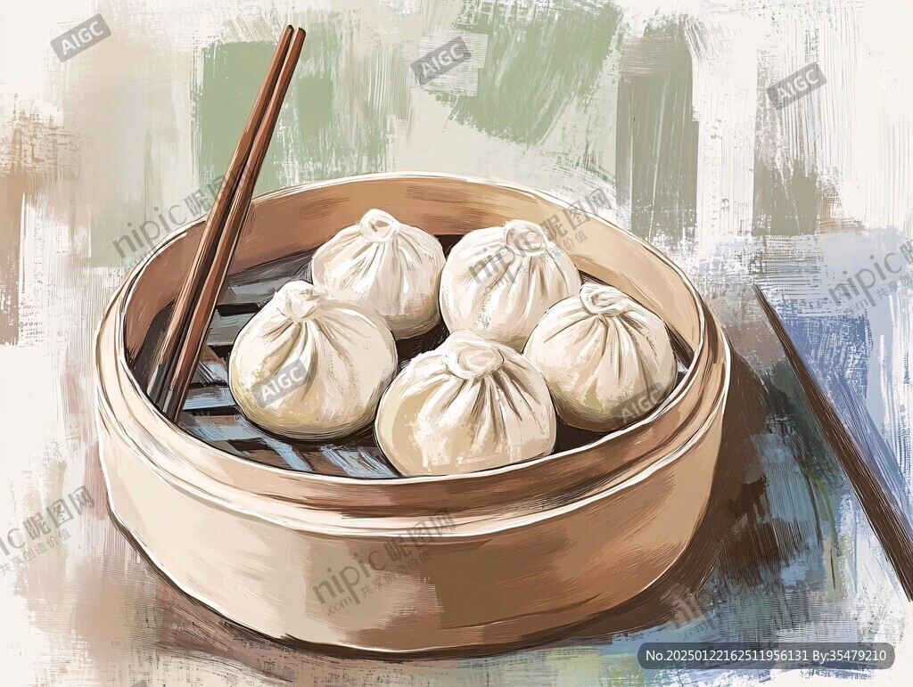 小籠包插畫