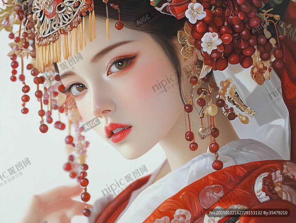古風嫁衣美女