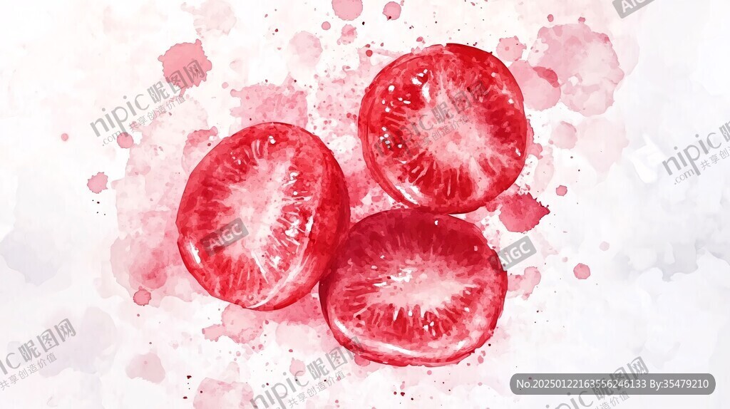 冰糖小番茄插畫