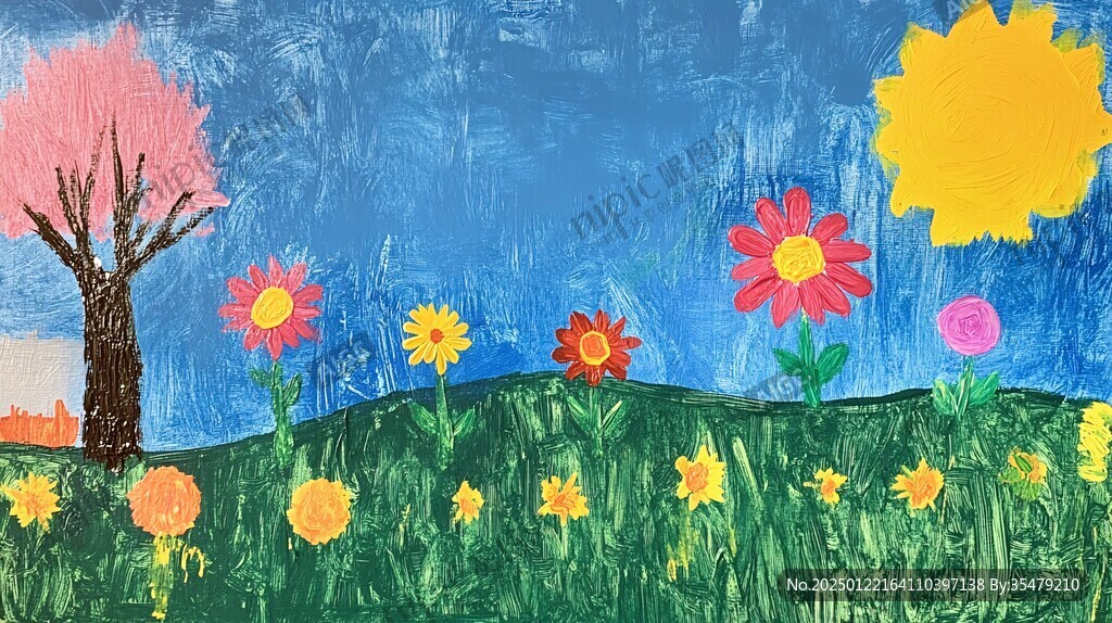 花草油畫棒