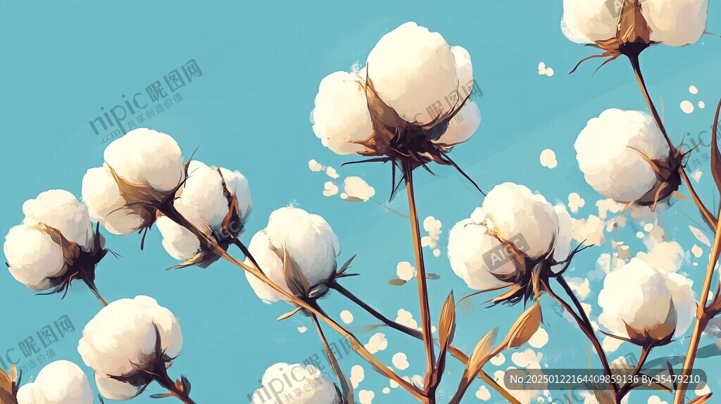 棉花插畫