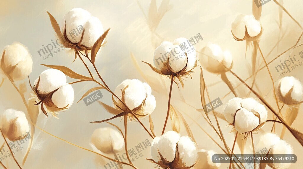 棉花插畫