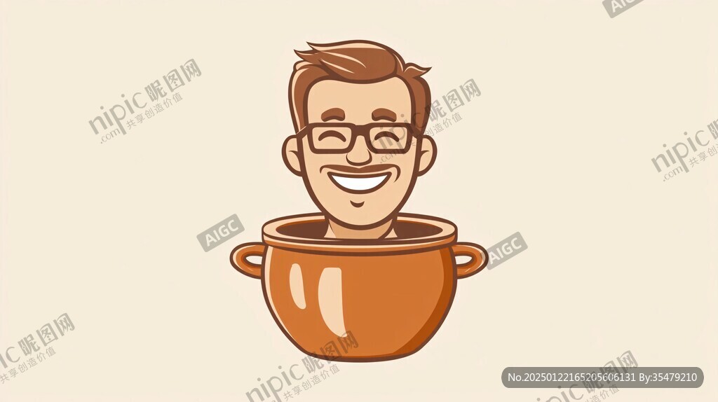 面條卡通人形象標識