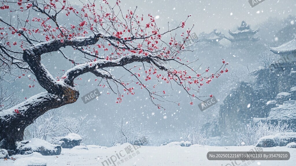 古風(fēng)雪景