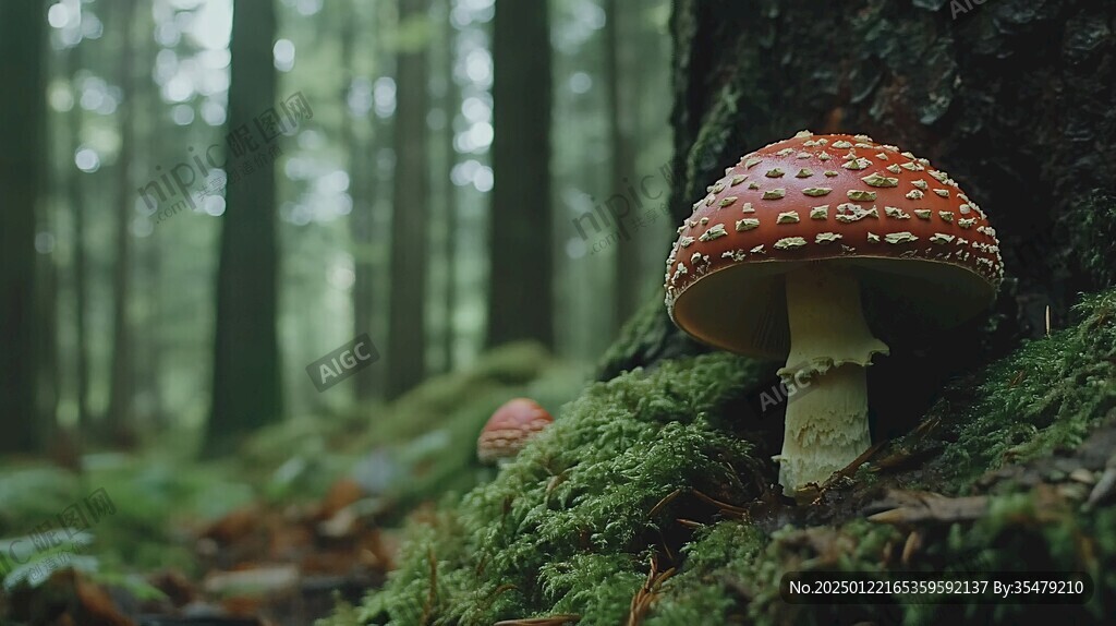 唯美森林野生菌