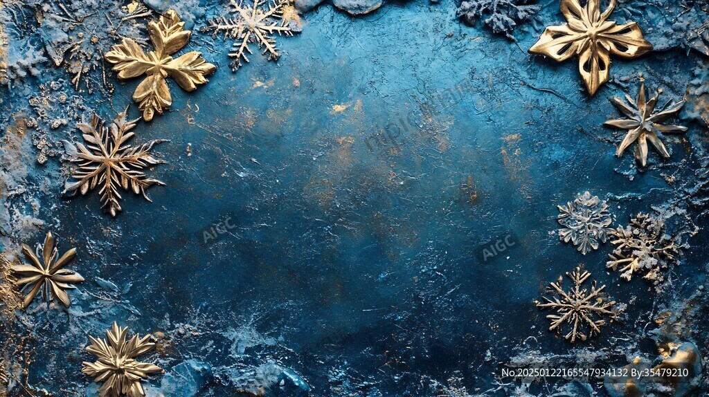 藍色雪花墻紙