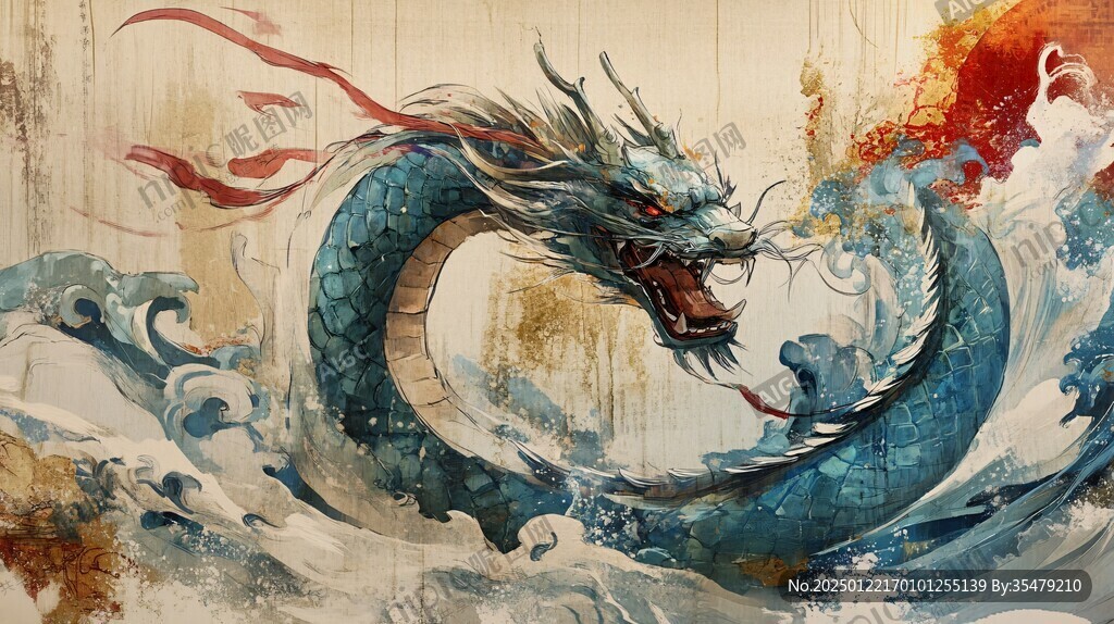 龍年橫版插畫