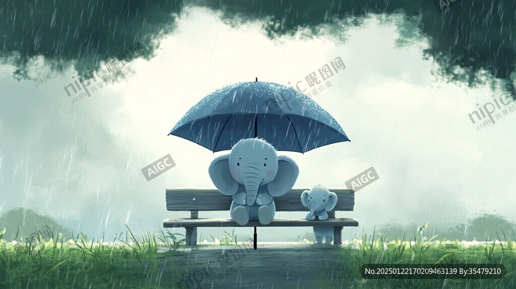 雨天插畫