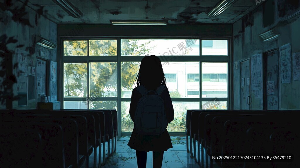 學校背影