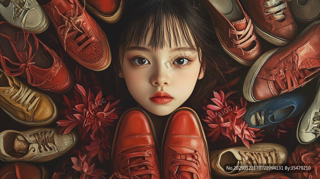 鞋店插畫