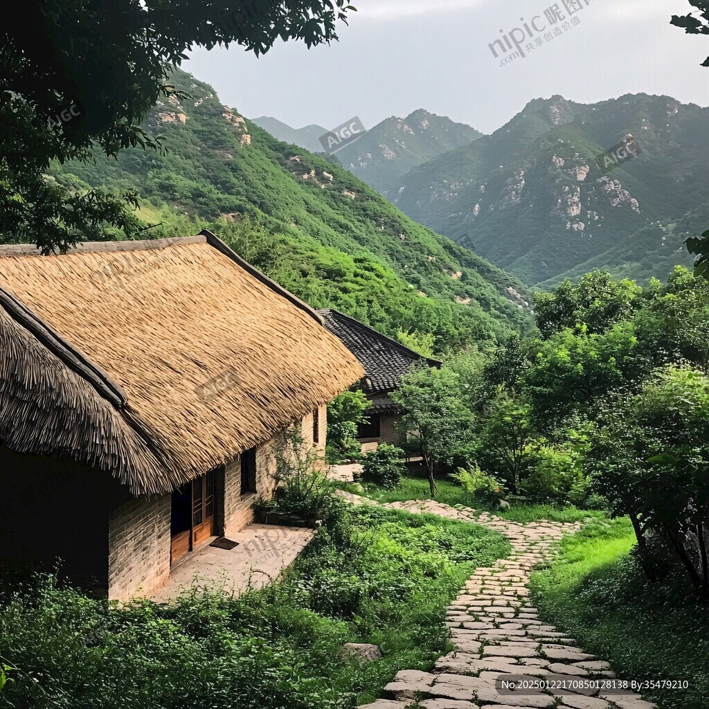 山中茅草屋
