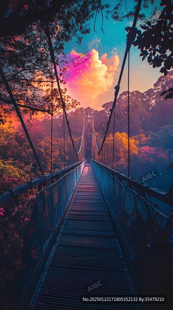 紅色吊索橋
