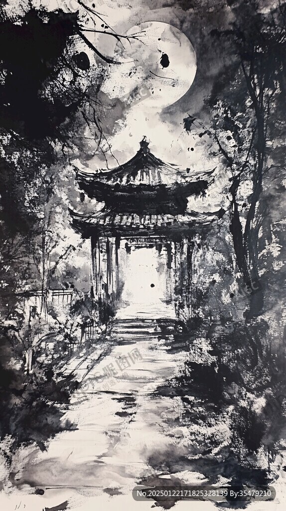 插畫愛晚亭