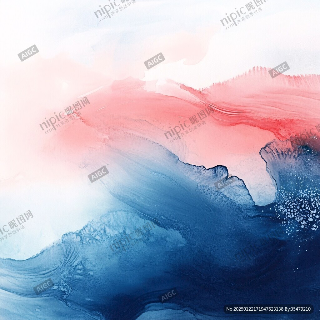 融合流動紅藍(lán)油漆背景